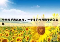 卡西欧手表怎么样，一千多的卡西欧手表怎么样